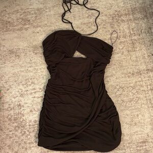 Zara Brown Mini Dress